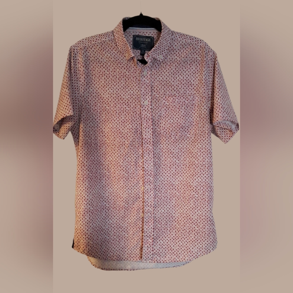 Heritage Men's Patterned Shirt - 4-Way Stretch, Size M